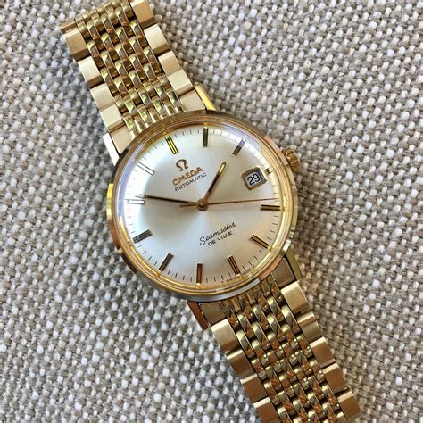 omega seamaster de ville vintage gold